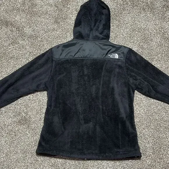 The North Face women’s Oslo zip up hoodie jacket fuzzy black Medium - Picture 11 of 12